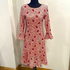 Metisu Pink floral ruffle lace dress size M